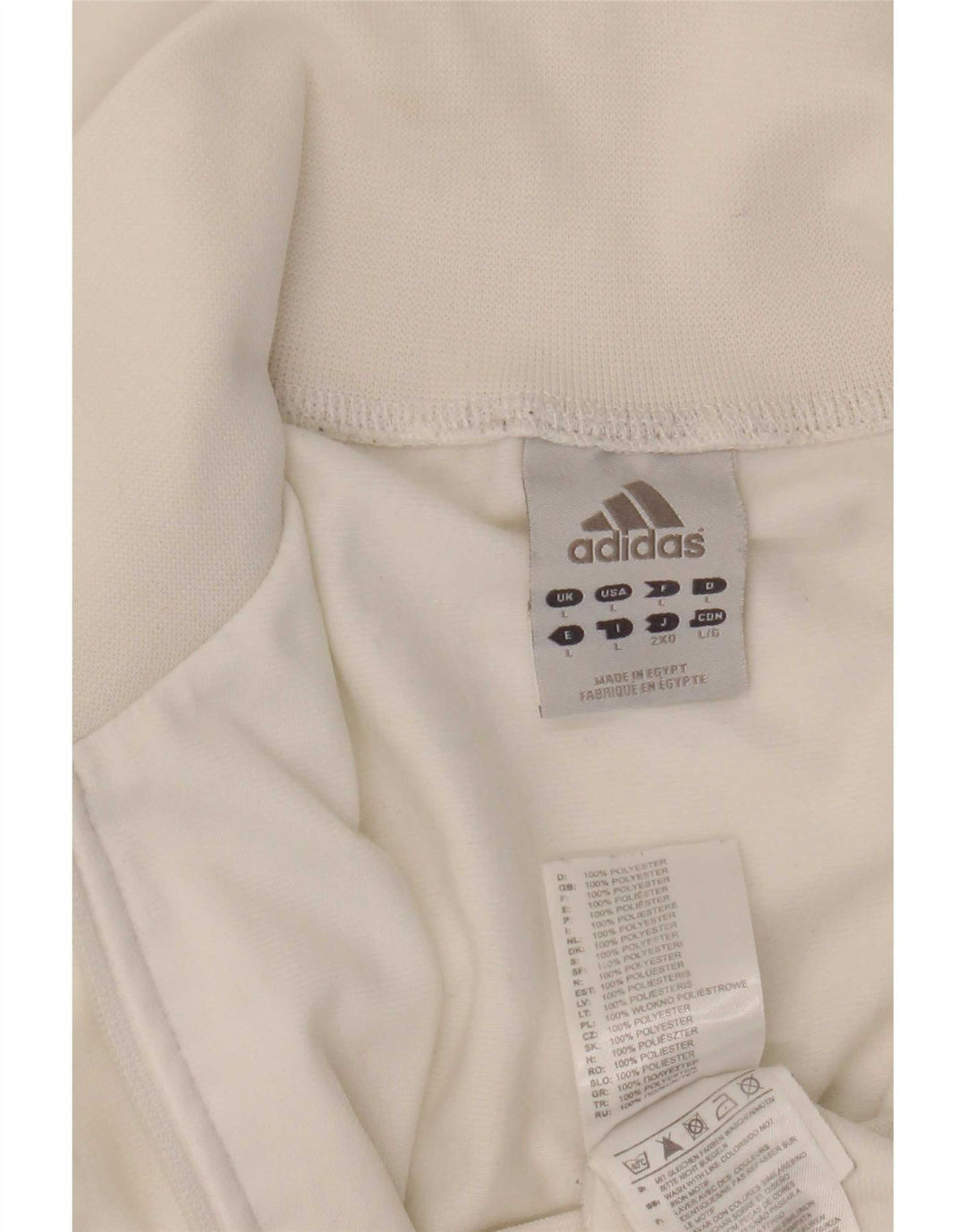 Adidas muška gornja jakna trenirke, veliki bijeli poliester
