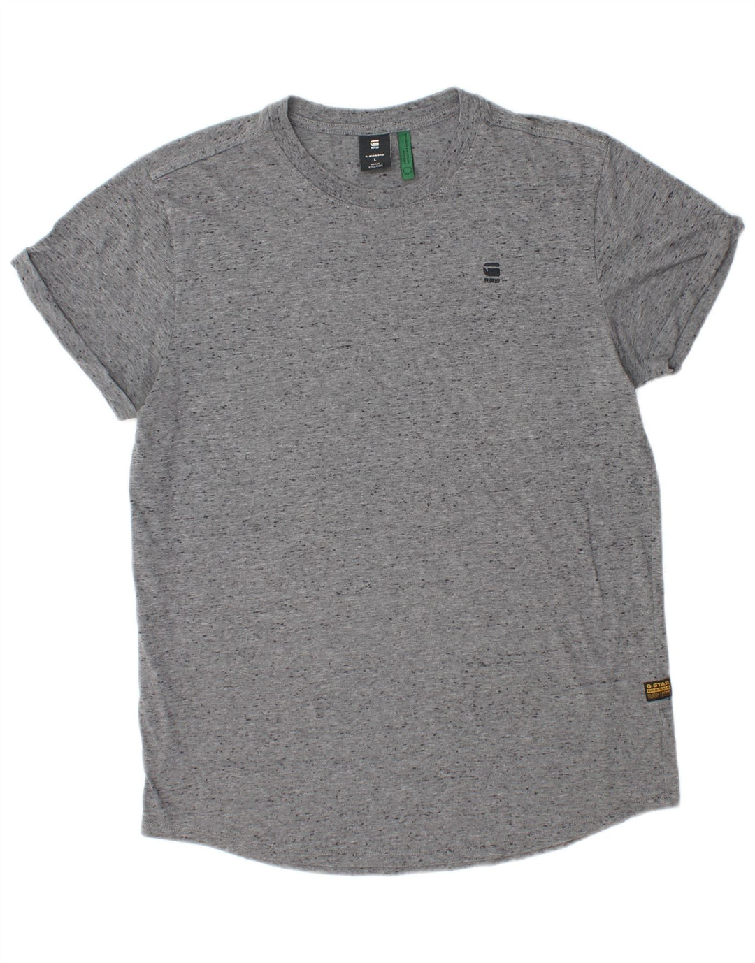 G-STAR Mens T-Shirt Top Large Grey Flecked Cotton