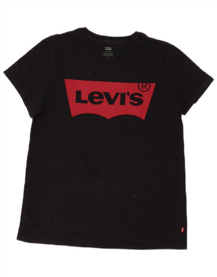 Levi's ženska majica kratkih rukava s grafičkim motivima UK 14 velika crna