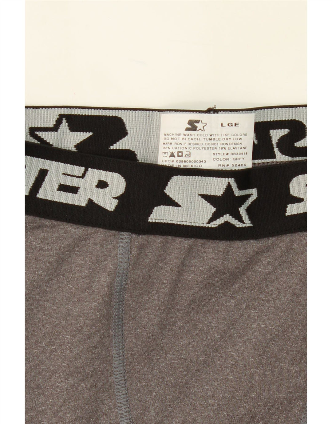 STARTER Boys Graphic Leggings 7-8 Years Large Grey Polyester Vintage Starter and Second-Hand Starter from Messina Hembry 