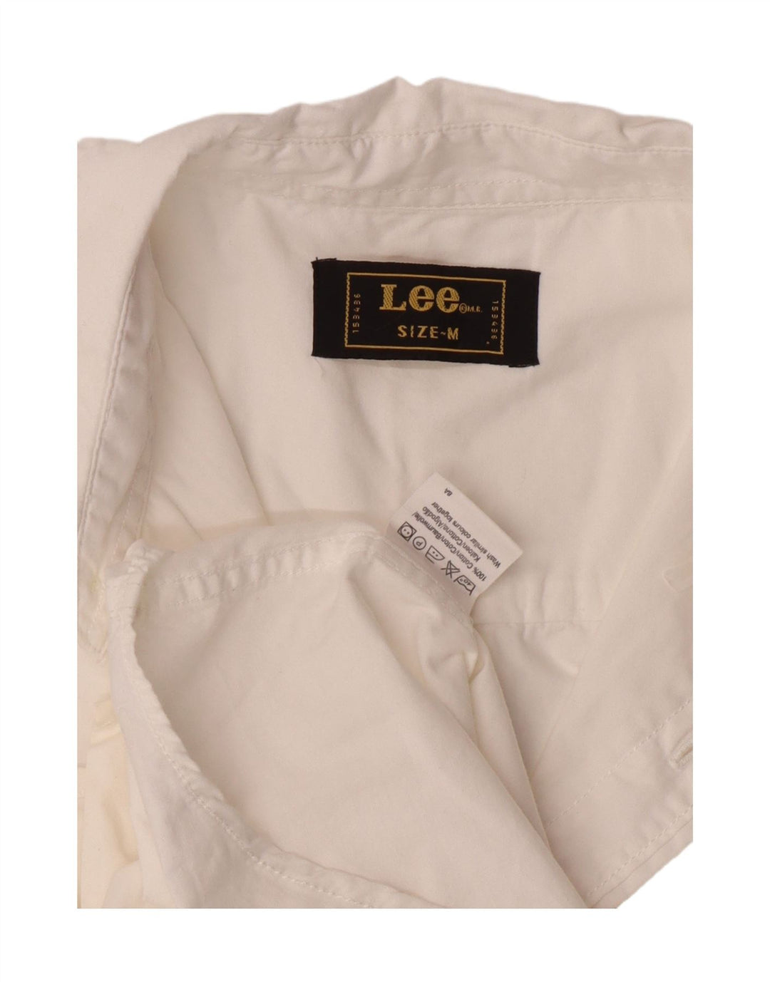 LEE Mens Shirt Medium White Cotton