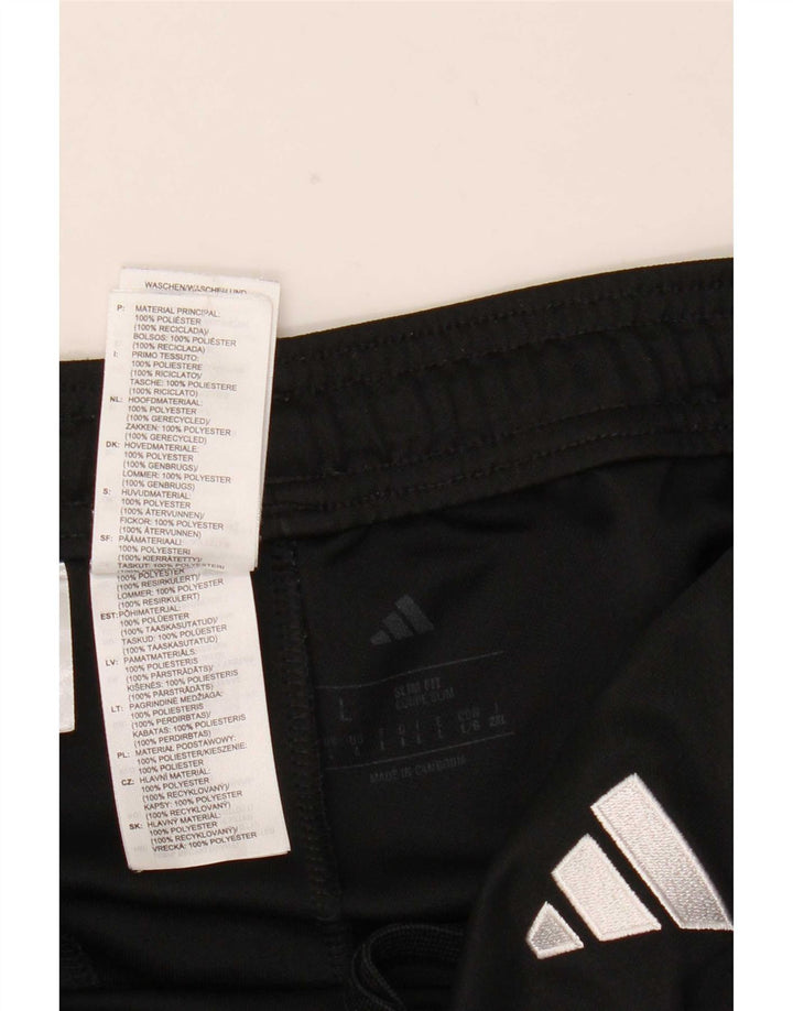 Adidas muške uske trenirke, velike crne poliesterske hlače