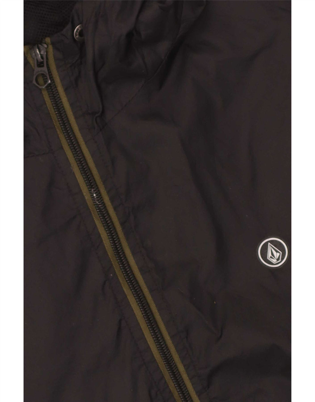 Volcom muška kišna jakna s kapuljačom UK 36 Mala crna kamuflažna najlonska jakna