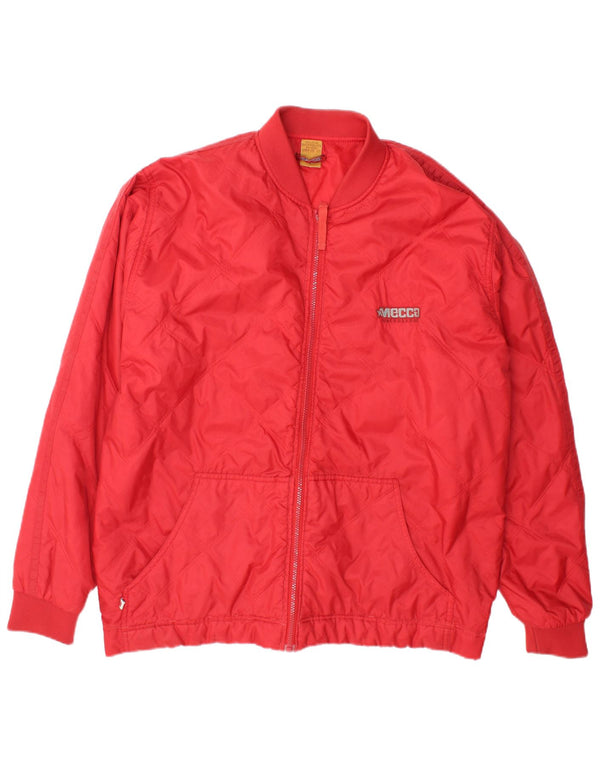 Vintage muška bomber jakna UK 40 veliki crveni najlon