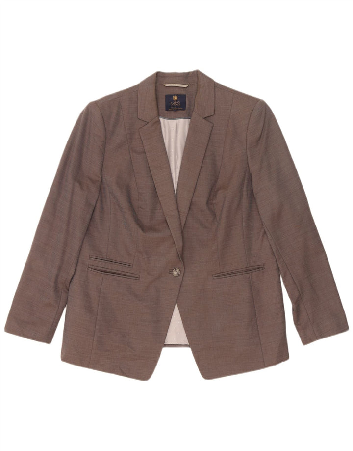 Marks & Spencer ženski sako s jednim gumbom UK 18 XL siva viskoza