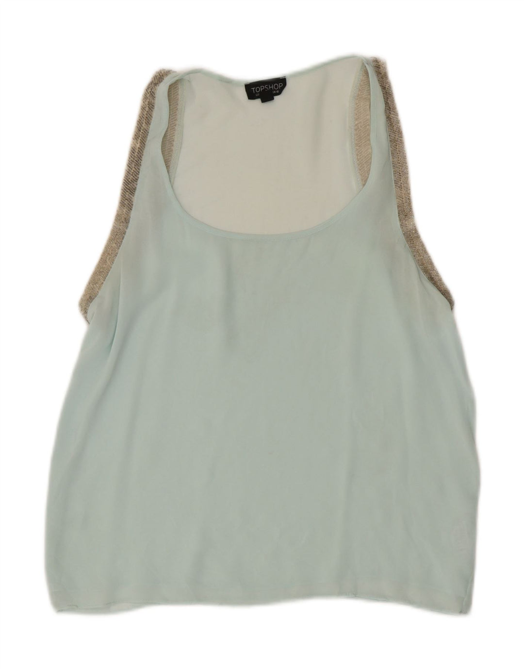 Topshop Ženska bluza bez rukava UK 10 Mali plavi poliester