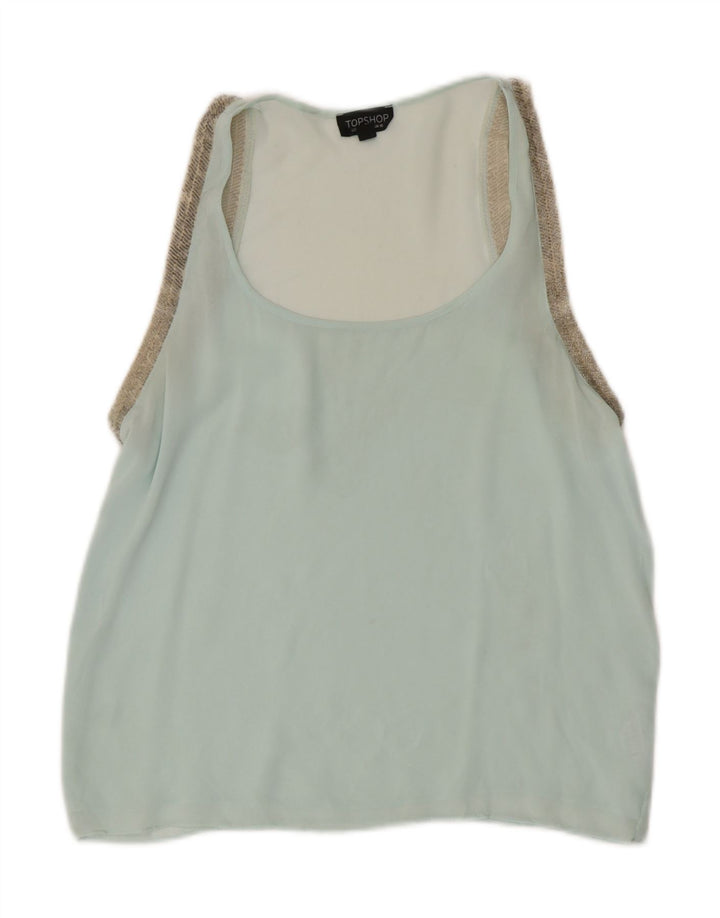 Topshop Ženska bluza bez rukava UK 10 Mali plavi poliester