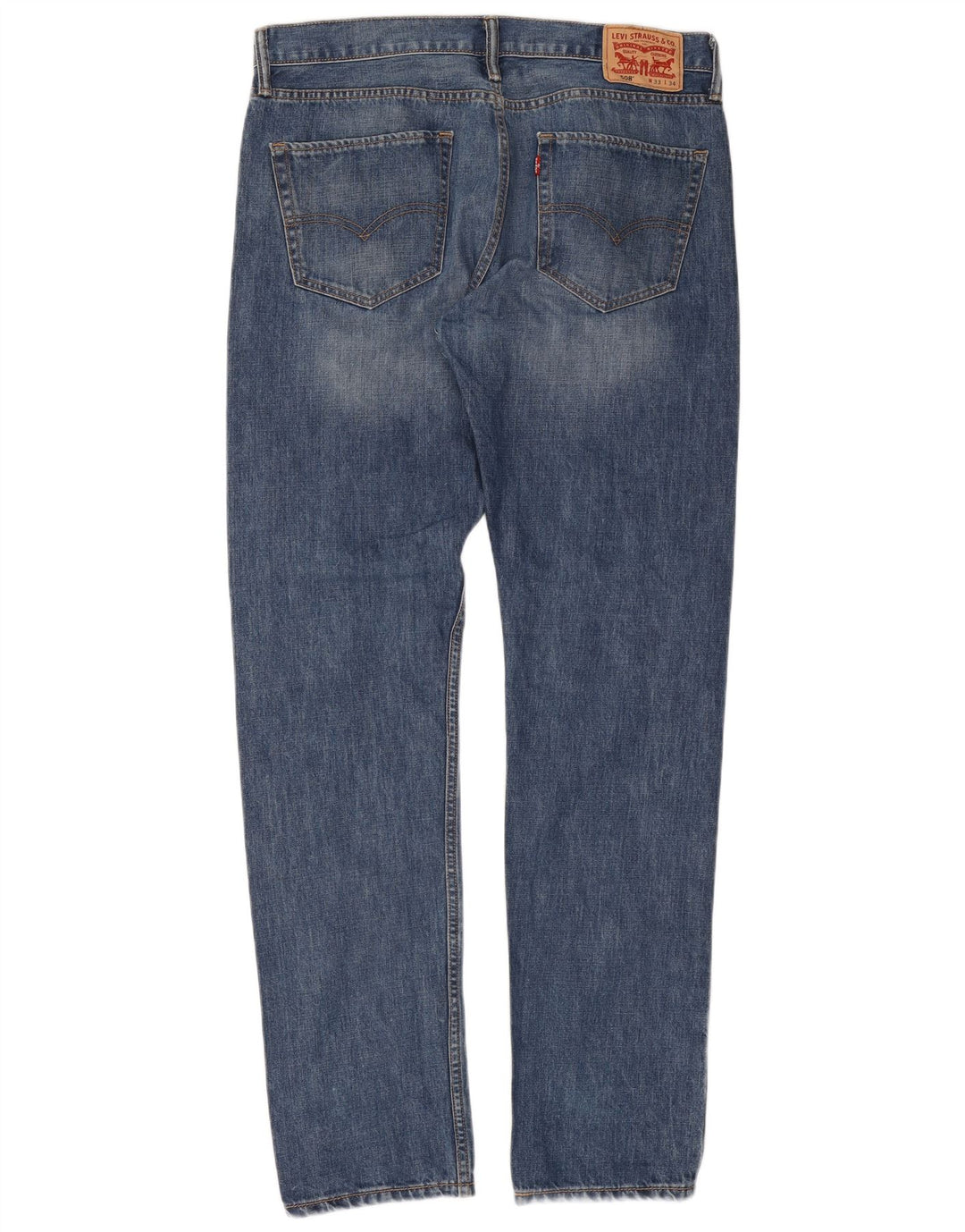 Levi's Mens 508 Regular Tapered Jeans W33 L34 Plavi pamuk