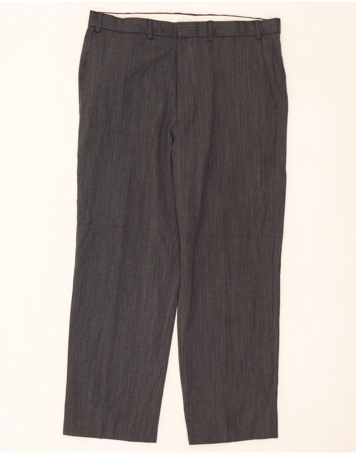 MARKS & SPENCER Muške ravne chino hlače W36 L29 sivi poliester