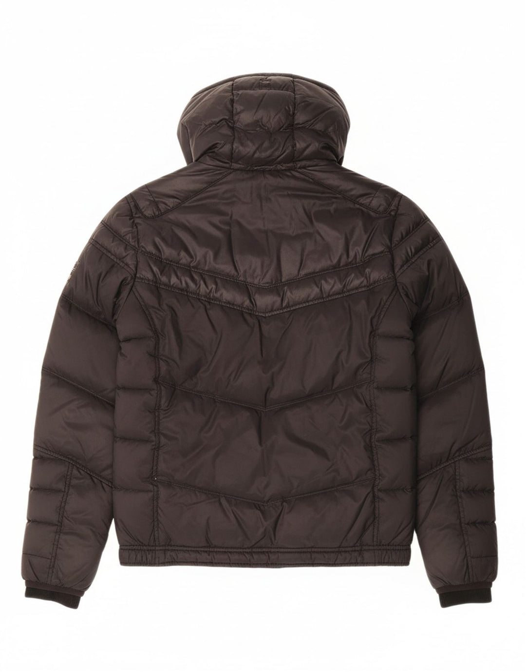 DIESEL Boys Hooded Padded Jacket 15-16 Years Black Nylon