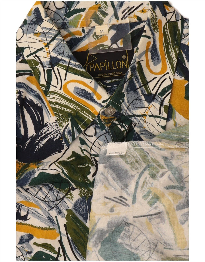 Papillon muška košulja kratkih rukava s apstraktnim uzorkom srednje boje