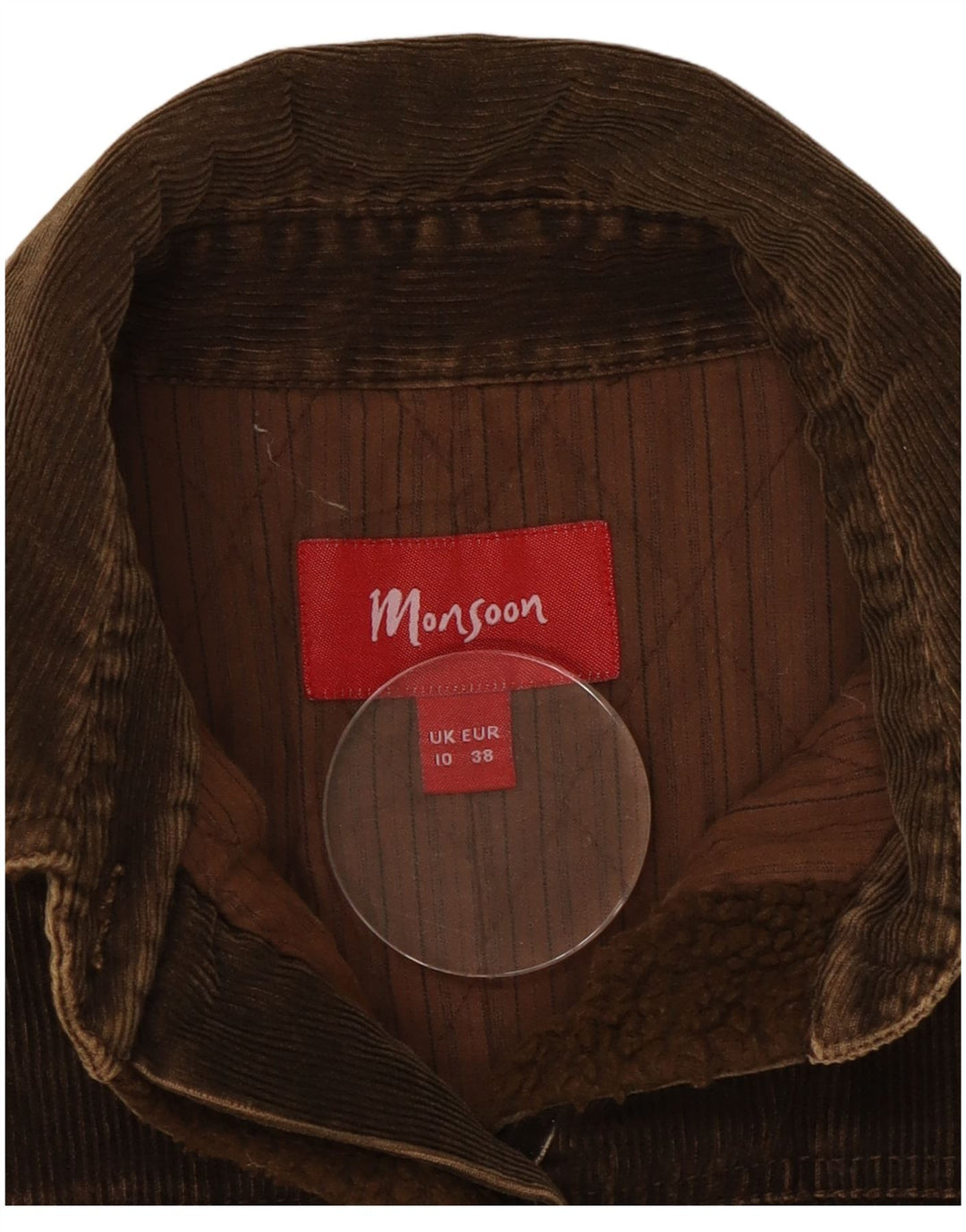 MONSOON Ženska jakna od samta UK 10 Mala smeđa pamuk