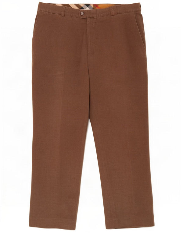 Burberry muške ravne chino hlače IT 48 Srednje W32 L28 Smeđi pamuk
