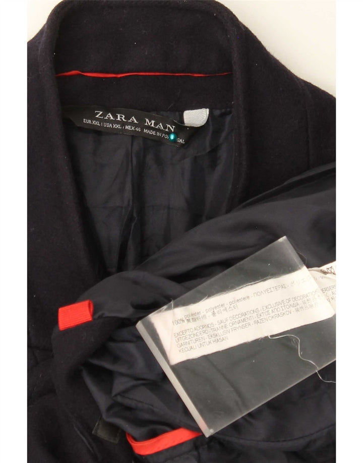 Zara muški kaput UK 44 2XL tamnoplavi poliester