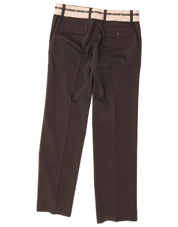 DOLCE & GABBANA muške ležerne hlače s grafičkim motivima W34 L33 crne na pruge