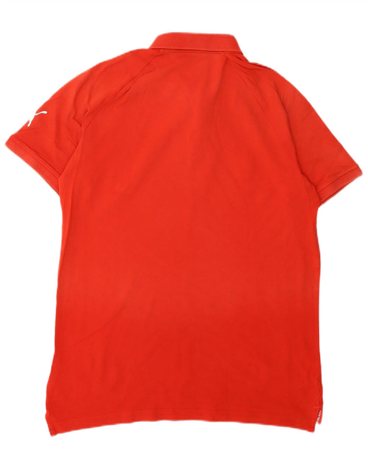 Puma muška grafička polo majica srednje crvene pamučne sportske