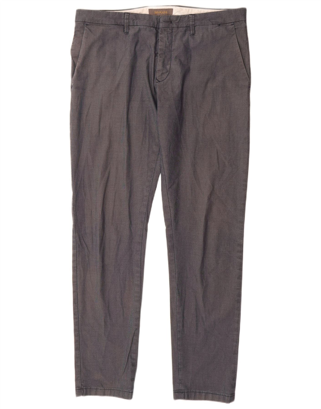 SIVIGLIA Muške ravne chino hlače W35 L32 tamnoplavi pamuk
