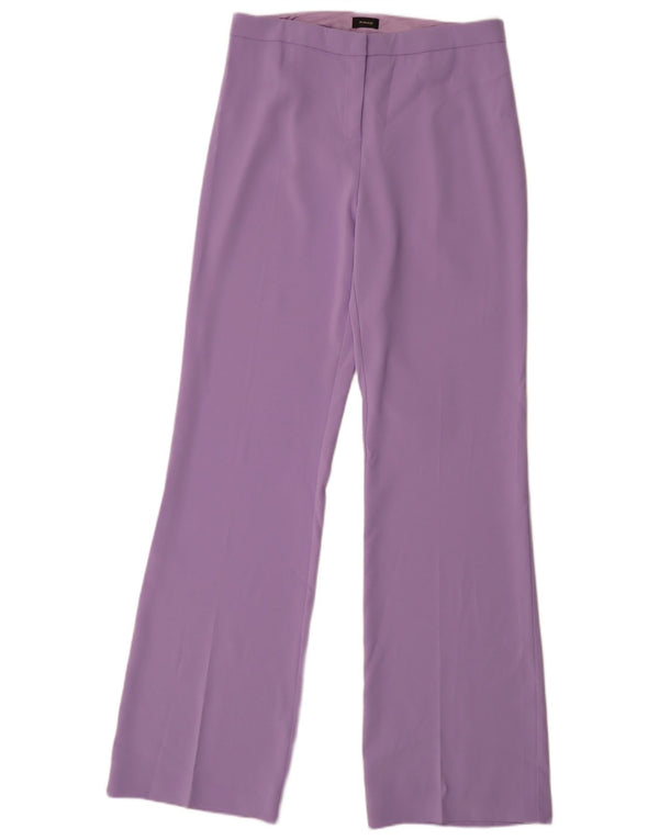 Pinko ženske ležerne hlače Bootcut UK 14 Large W34 L35 Ljubičasti poliester