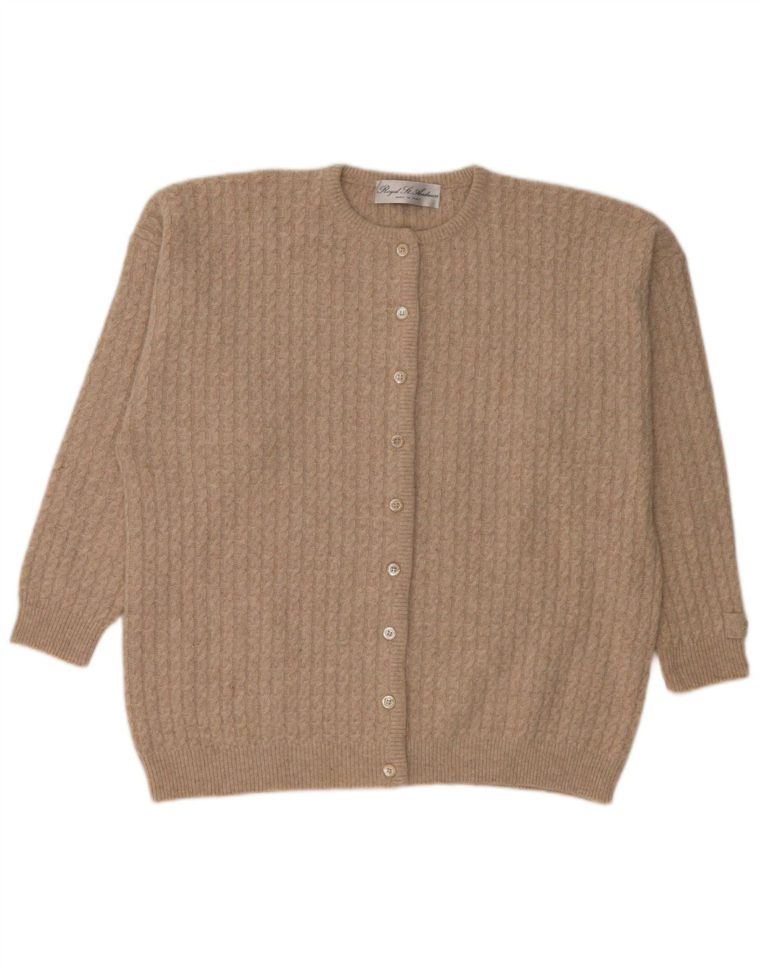 ST. ANDREWS ženski kardigan džemper UK 18 XL bež angora