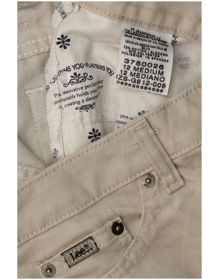 LEE Womens Casual Shorts US 12 Large W32  Beige Cotton