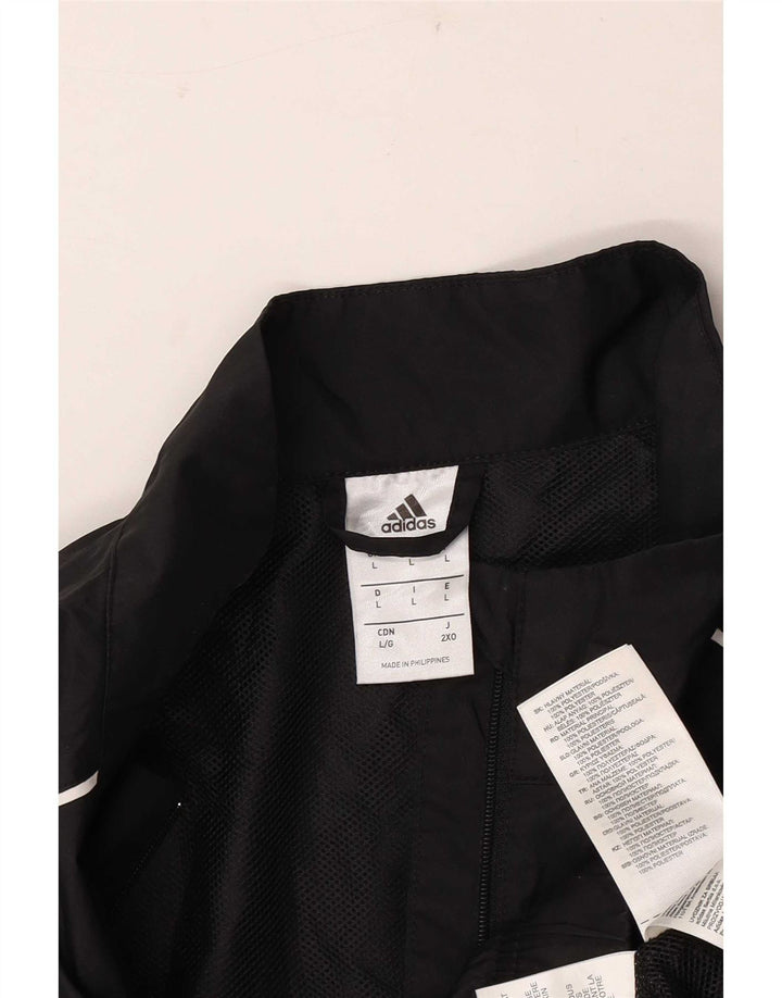 Adidas muška trenirka s patentnim zatvaračem i izrezom otporna na klimatske uvjete, velika crna