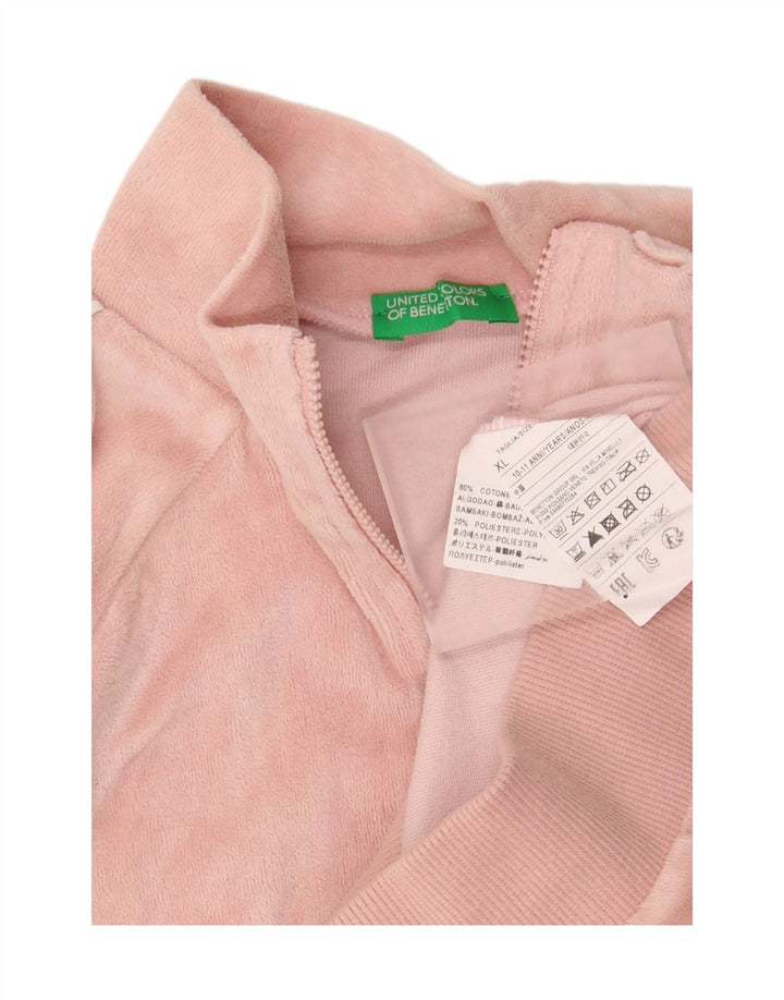 BENETTON Gornja jakna trenirke za djevojčice 10-11 godina XL Pink Colourblock