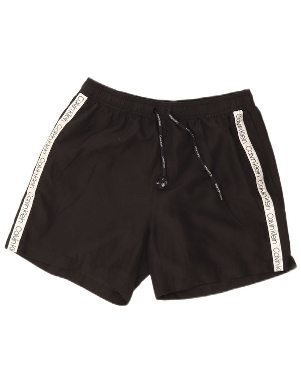 Calvin Klein muške kratke hlače za kupanje s grafičkim motivima XL crni poliester u boji