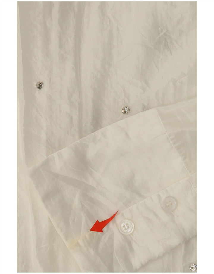 ZARA ženska prevelika košulja bluza UK 6 XS bijela