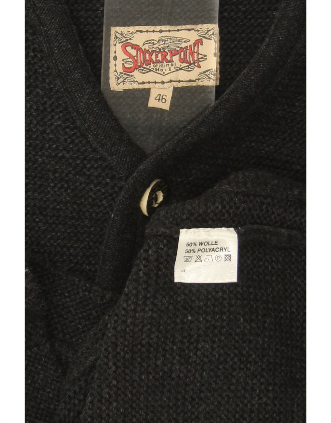 STOCKERPOINT Womens Cardigan Sweater EU 46 XL Black Polyacrylic