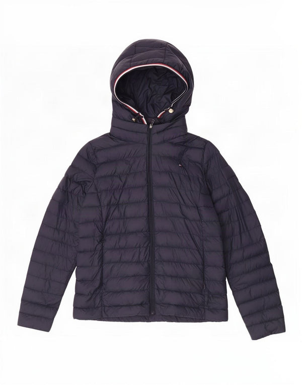 Tommy Hilfiger ženska podstavljena jakna s kapuljačom UK 6 XS tamnoplava poliamid