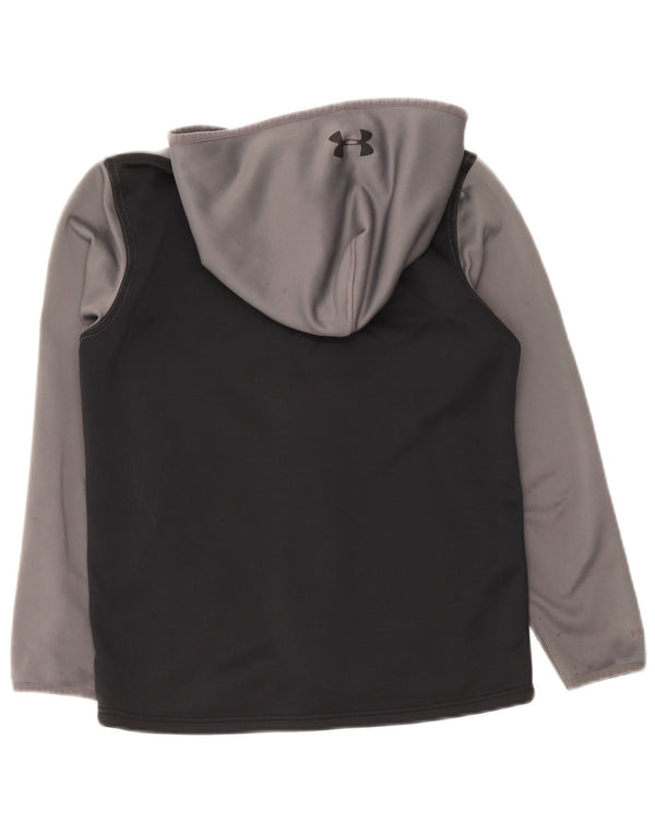 UNDER ARMOUR Cold Gear pulover s kapuljačom s patentnim zatvaračem za dječake 11-12 godina veliki sivi