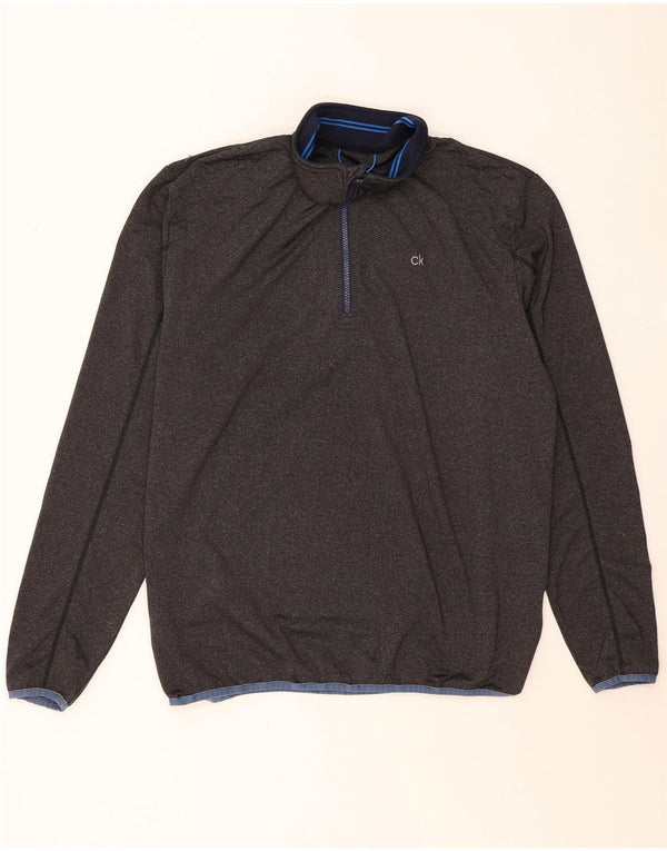 CALVIN KLEIN Muška trenirka s patentnim izrezom, gornji dio XL sivog poliestera