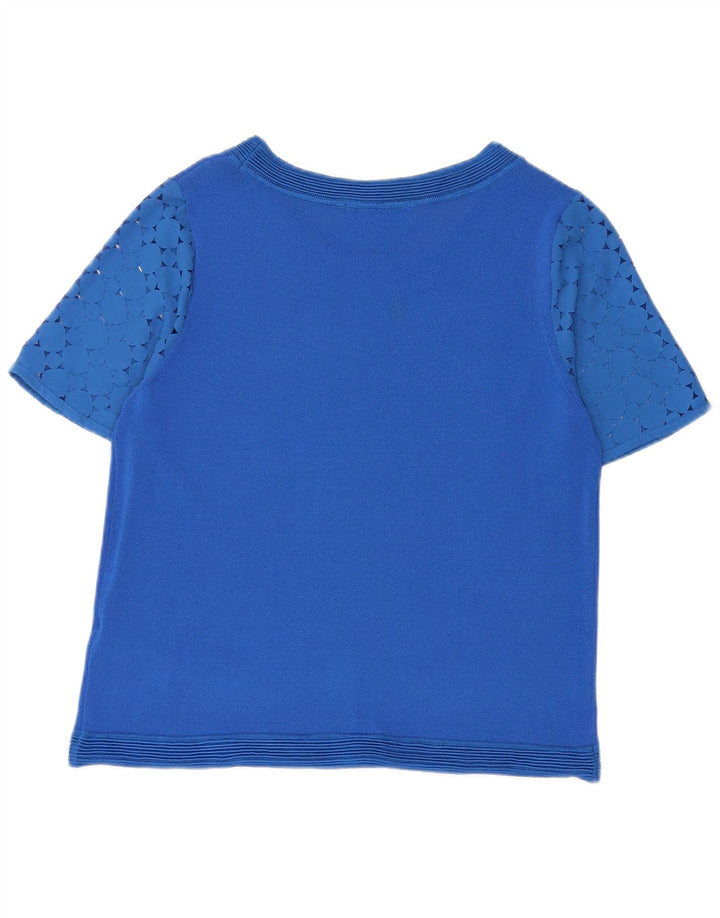 Top ženske bluze Marks & Spencer UK 12 Srednje plava geometrijska viskoza