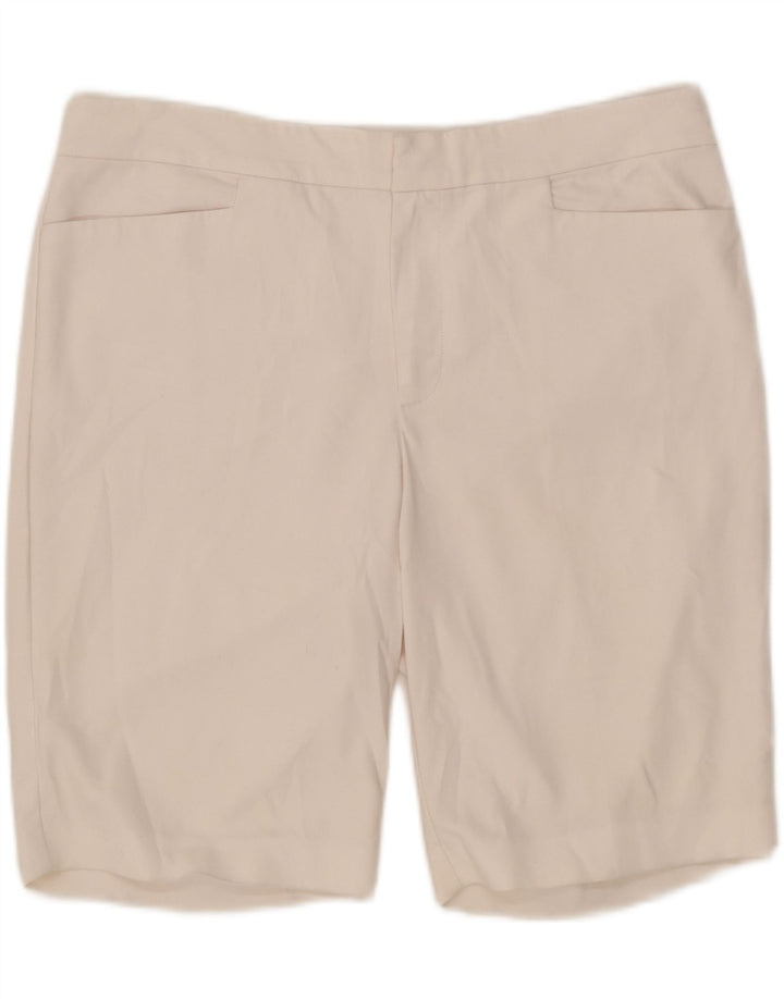 Chaps Ženske ležerne kratke hlače UK 16 Large W36 Bijeli pamuk