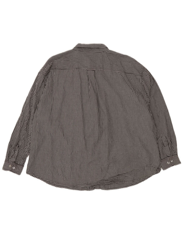 RUSSELL ATHLETIC Mens Arkansas Razorbacks Shirt 3XL Black Gingham Cotton