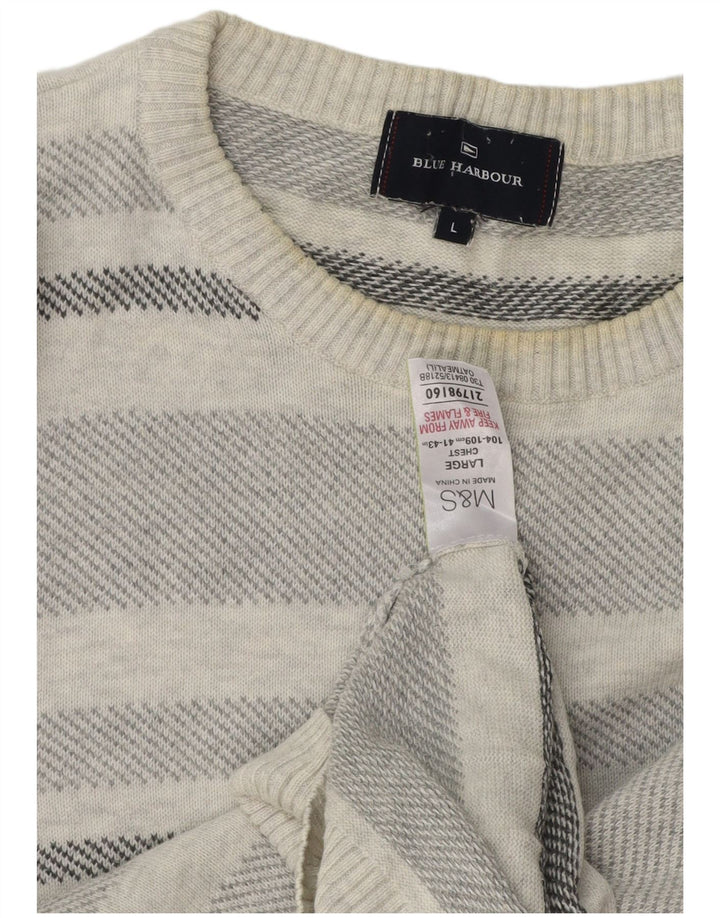 Marks & Spencer muški plavi Harbor džemper s okruglim izrezom veliki sivi