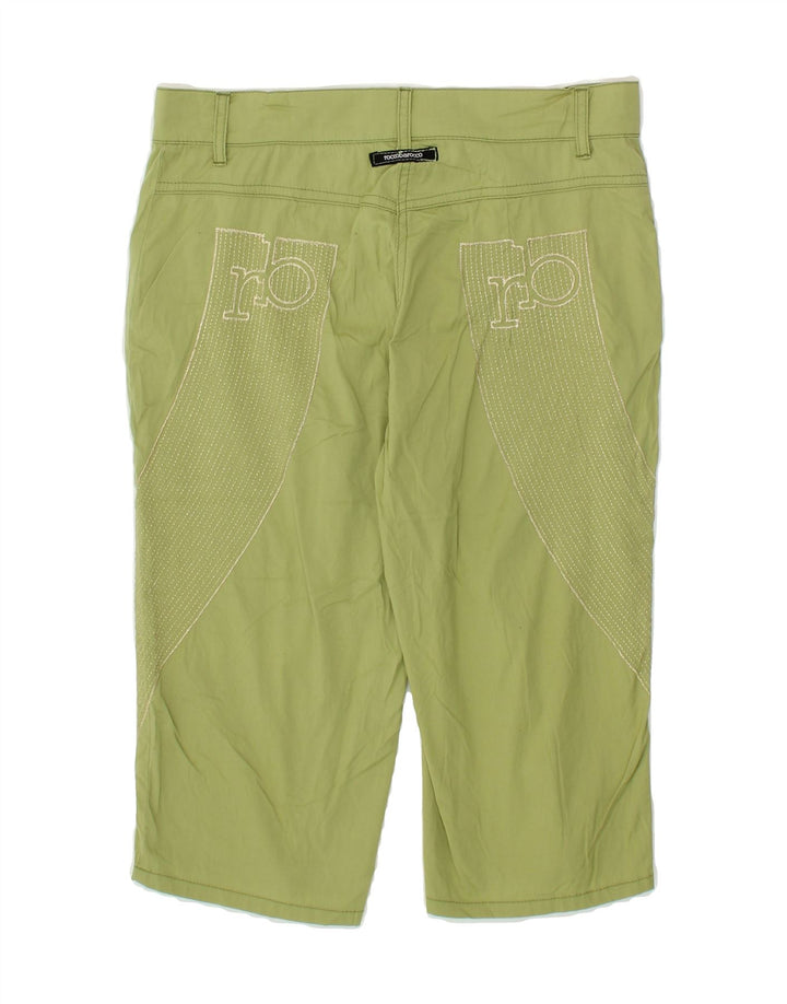 ROCCOBAROCCO Womens Bermuda Shorts W28 Medium  Green Cotton Vintage Roccobarocco and Second-Hand Roccobarocco from Messina Hembry 
