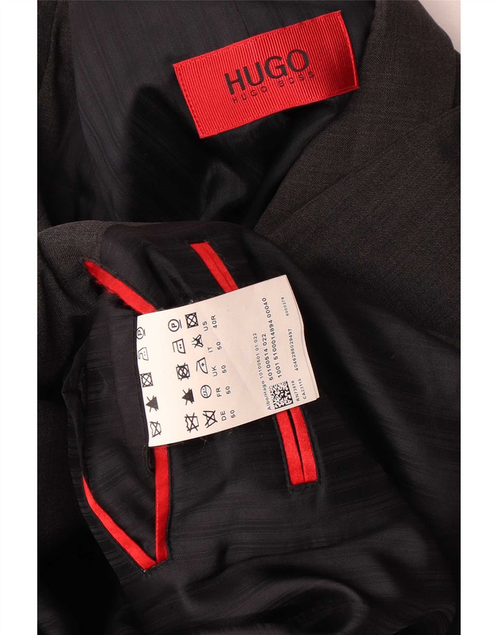 Hugo Boss Muška jakna sa 3 gumba UK 50 Velika crna vunena