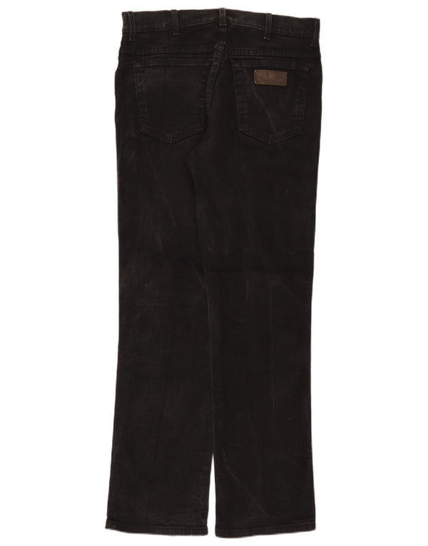 Wrangler muške rastezljive ravne traperice Texas W33 L32 crni pamuk