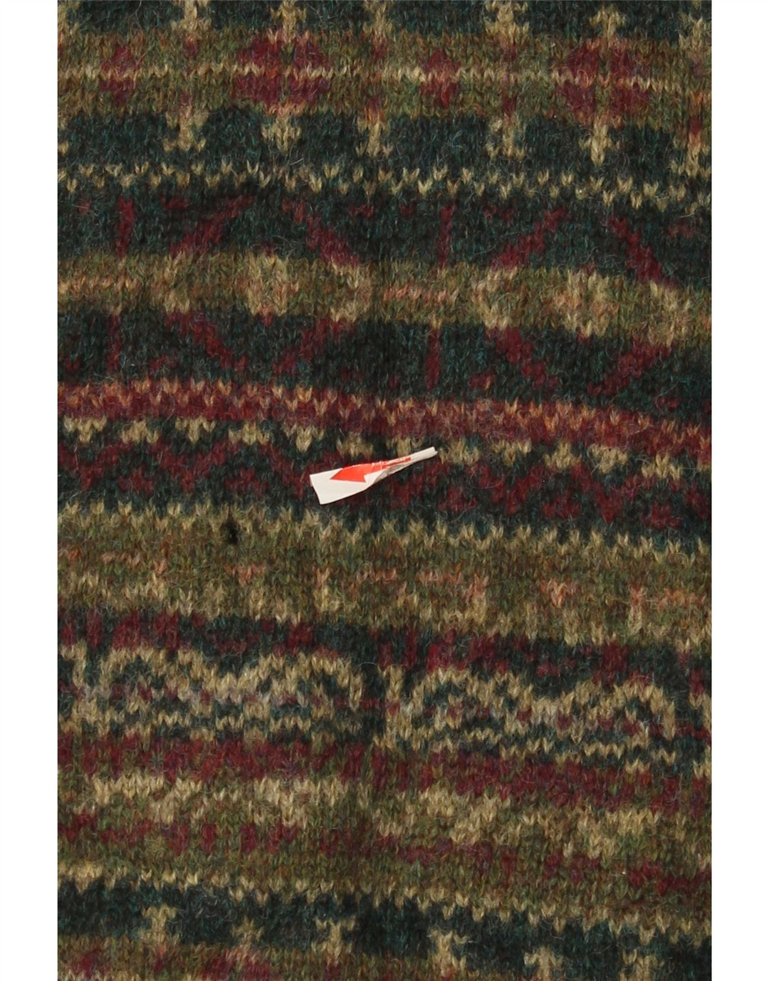 Vintage muški kardigan pulover srednje raznobojne Fair Isle vune