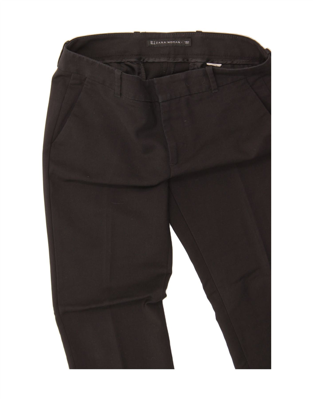 ZARA Womens Slim Chino Trousers Small W32 L30 Black Vintage Zara and Second-Hand Zara from Messina Hembry 