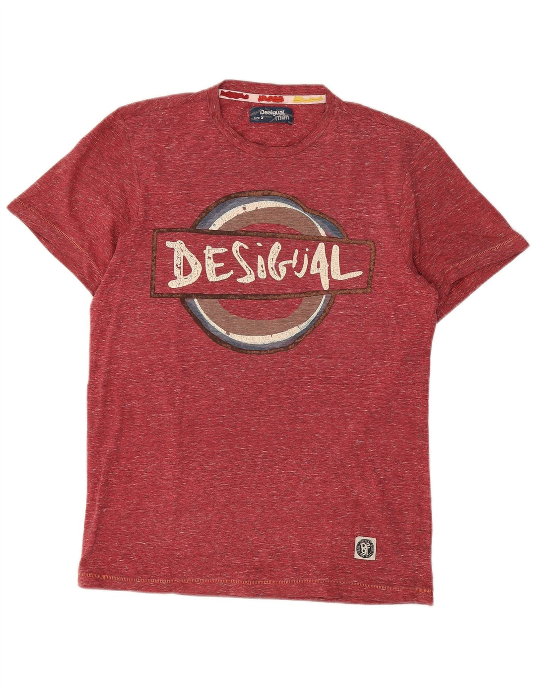 Desigual muška majica kratkih rukava s grafičkim motivima Small Maroon Flected