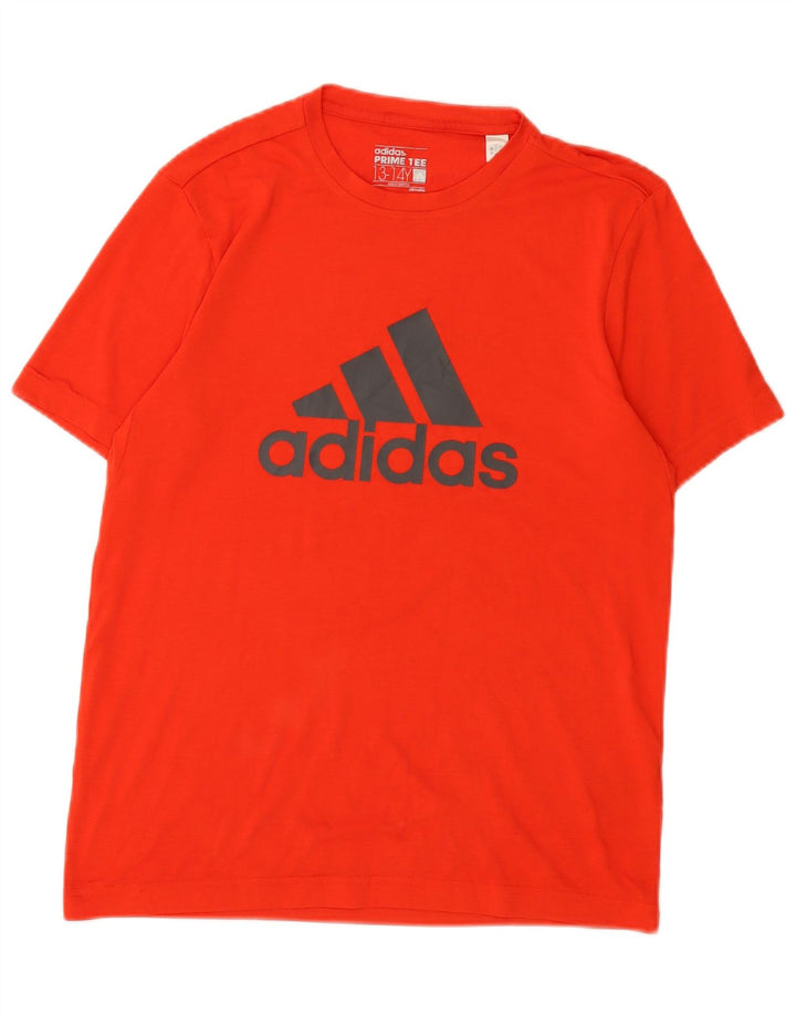 Adidas Boys Climalite Graphic majica kratkih rukava 13-14 godina crvena poliester