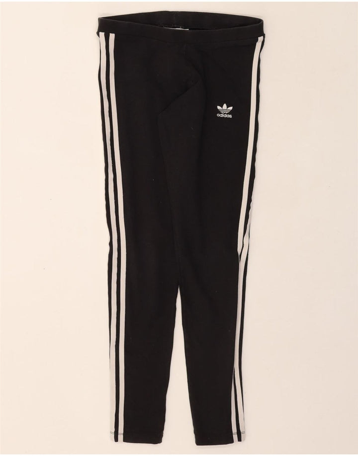 ADIDAS Womens Leggings UK 8 Small  Black Cotton Vintage Adidas and Second-Hand Adidas from Messina Hembry 