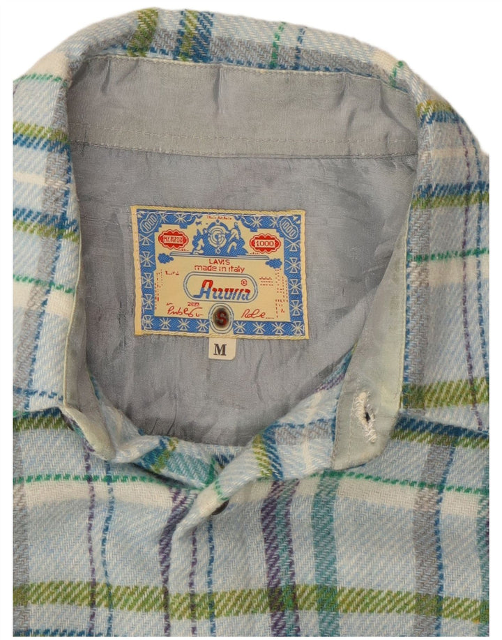 Vintage muška košulja od flanela Lumberjack srednje plave kare