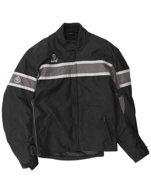 Vintage muška trkačka jakna UK 42 XL crna na pruge
