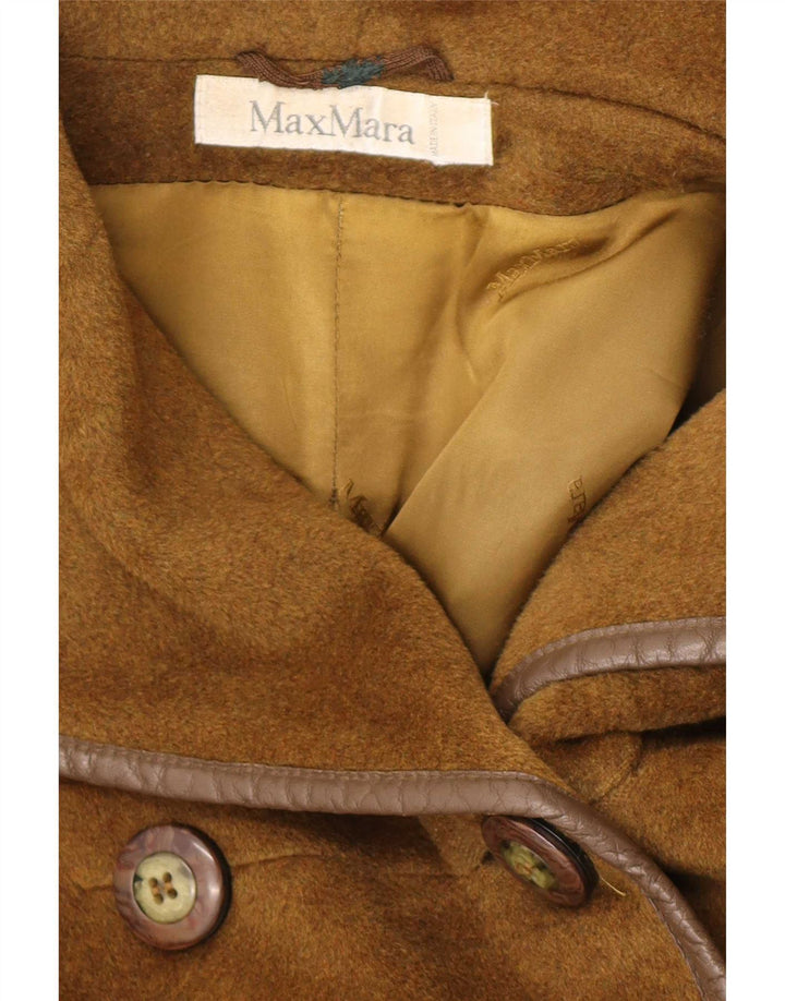 Max Mara ženski preveliki kaput s dvorednim kopčanjem UK 12 srednje kaki boje