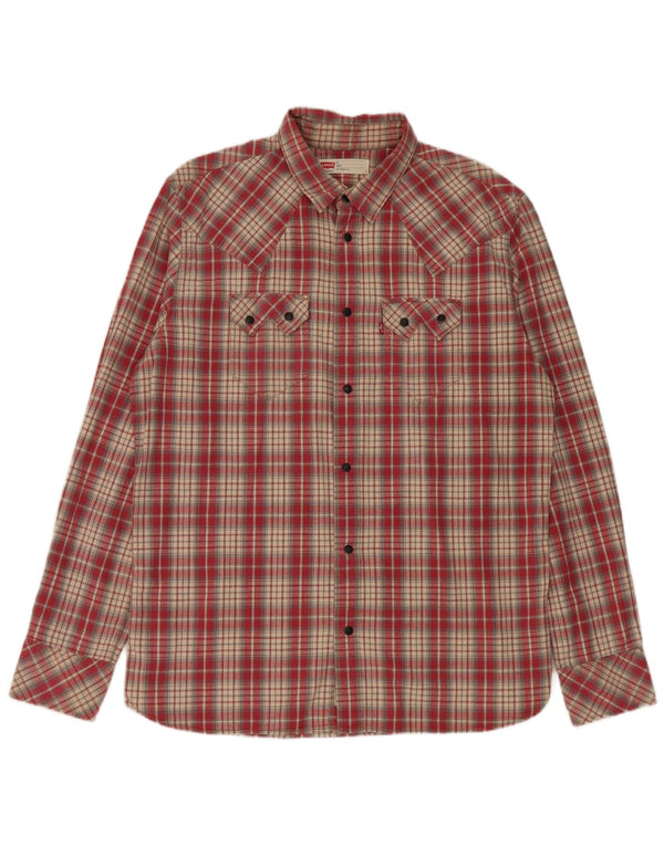 Levi's muška uska majica Western XL, crveni pamuk