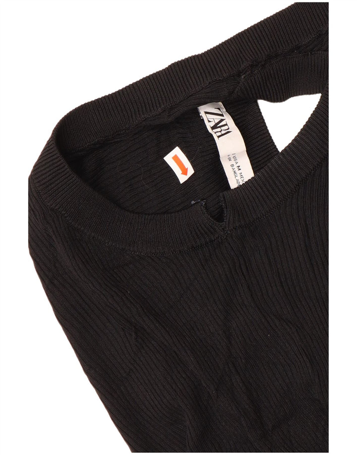 Zara ženski prsluk UK 12 srednje crna viskoza