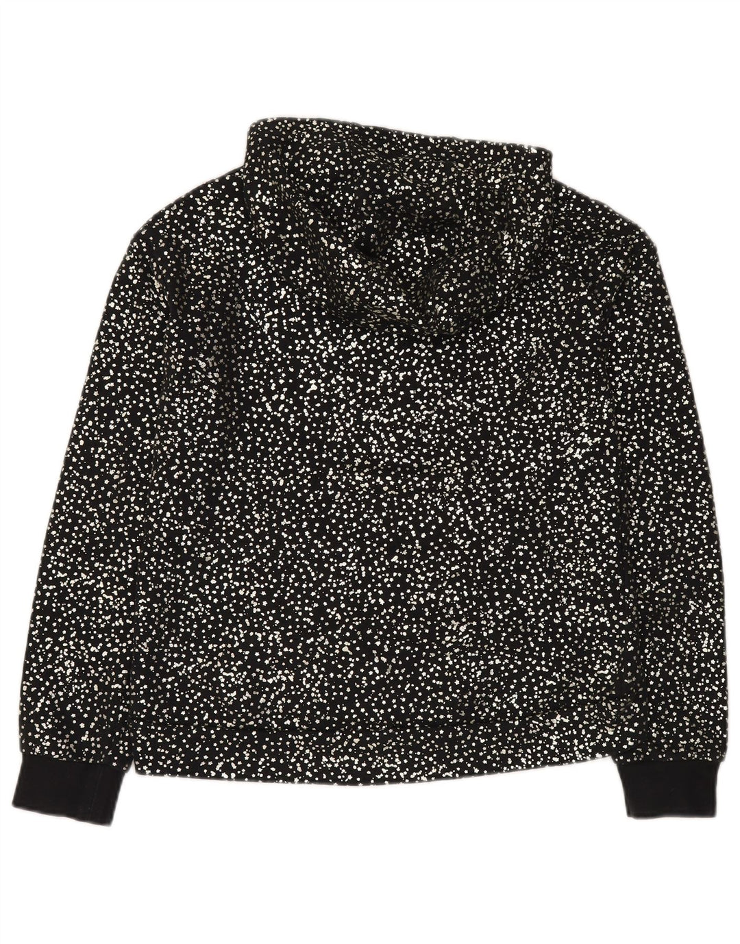 NIKE majica s kapuljačom za djevojčice 13-14 godina XL crni pamuk na točkice